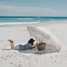 Load image into Gallery viewer, The Beach Bums Beach Umbrella - White
