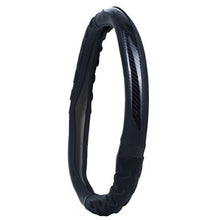 Load image into Gallery viewer, Black Rubberized Steering Wheel Cover - 39cm Diameter
