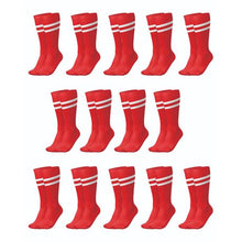 Load image into Gallery viewer, Ronex Soccer Socks - Set of 14 Pairs - Red/White

