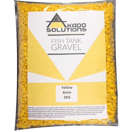 Akado Yellow Gravel for Aquarium 2Kg - 6mm Buy Online in Zimbabwe thedailysale.shop