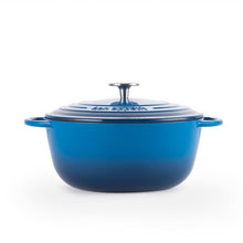 Load image into Gallery viewer, Capri 24cm Enamel Coated Blue Cast Iron Casserole

