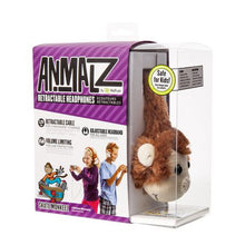 Load image into Gallery viewer, Animalz Furry Retractable Volume Limiting Over-the-Ear Headphones - Monkey
