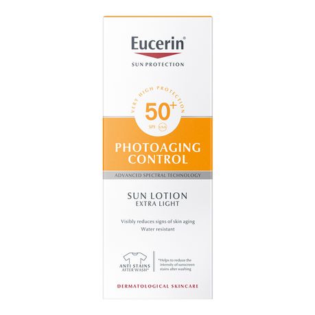 Eucerin Sun Lotion Extra Light Photoaging Control SPF 50+  150ml Buy Online in Zimbabwe thedailysale.shop