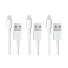 Load image into Gallery viewer, iPhone USB Charging Cable for iPhone - White (Pack of 3) 1 m
