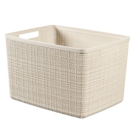 Curver by Keter - Jute Large Basket White