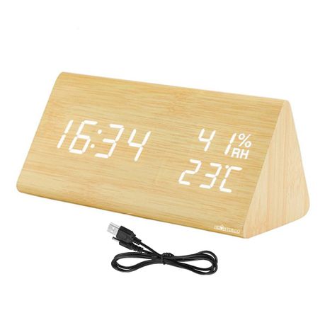 Heartdeco Digital LED Wooden Alarm Clock Buy Online in Zimbabwe thedailysale.shop