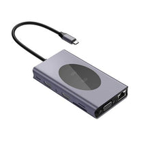 Load image into Gallery viewer, 14-in-1 USB-C Hub Laptop Docking Station &amp; Wireless Charger
