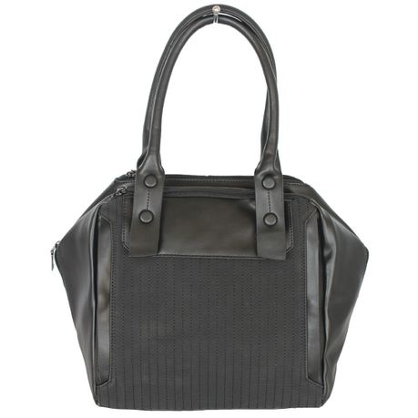 Blackcherry Women's Multi Compartment Microfibre Panel Tote - Black Buy Online in Zimbabwe thedailysale.shop