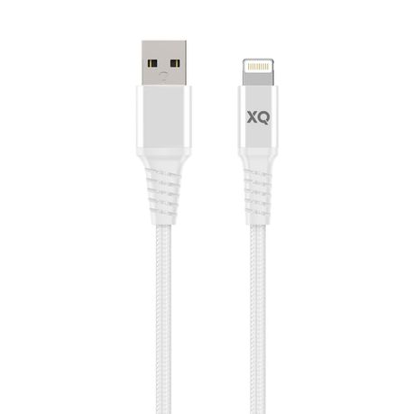 XQISIT Extra Strong Braided Lightning to USB-A 200cm - White Buy Online in Zimbabwe thedailysale.shop