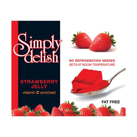Simply Delish - Jelly - Strawberry - Fat Free - Vegan - 6 pack Buy Online in Zimbabwe thedailysale.shop