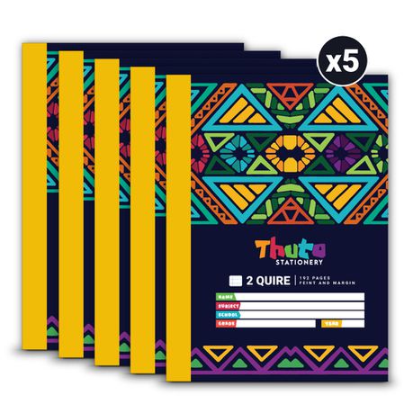 Thuto 2 Quire Feint & Margin (Pack of 5) - Creative Editions Buy Online in Zimbabwe thedailysale.shop