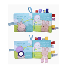 Load image into Gallery viewer, Soft Baby Cloth Book- Playtime with little bunny
