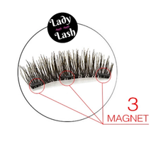 Load image into Gallery viewer, Lady Lash Soft &amp; Fluffy 12mm Magnetic Eyelashes with 3 Magnets &amp; Applicator
