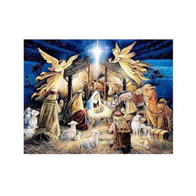 Load image into Gallery viewer, Diamond Painting DIY Kit, Round diamonds, 40x30cm- Birth of Jesus Christ
