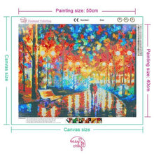 Load image into Gallery viewer, Diamond Painting DIY Kit, Round diamonds, 50x40cm- Walking in Woods
