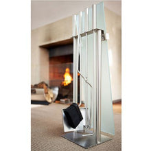 Load image into Gallery viewer, Blomus Fireplace Tool Set: Stainless-Steel with Glass Holder Chimo 5 Piece
