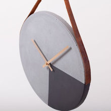 Load image into Gallery viewer, IWANA Handcrafted Cement Wall Clock – Charlie Charcoal Grey
