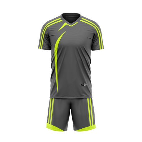 Ronex RC-721 Soccer Kit Combo Charcoal/Lime(Adult) Buy Online in Zimbabwe thedailysale.shop