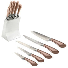 Load image into Gallery viewer, Berlinger Haus 6-Piece Stainless Steel Knife Set Rose Gold
