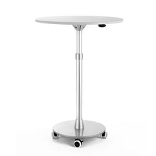 Load image into Gallery viewer, Height Adjustable Round Laptop Floor Table - White
