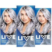 Load image into Gallery viewer, Schwarzkopf Live Ultra Brights Semi Permanent Hair Colour (Silver Steel)
