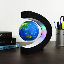 Load image into Gallery viewer, Table Lamp - Magnetic Levitating Globe C-Shaped
