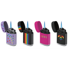 Load image into Gallery viewer, 12 Pack Zengaz Mega Jet Flame Lighter - Heart Design
