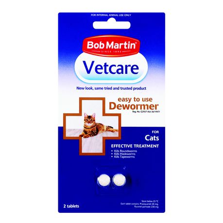Bob Martin - Vetcare Dewormer - Cats - 2 Tablets Buy Online in Zimbabwe thedailysale.shop