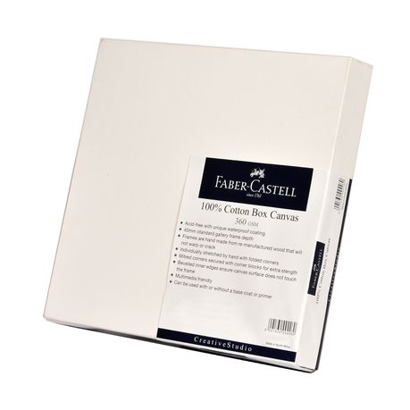 Faber Castell , Box Canvas 360 gsm (Deep Edge) 10x10 Buy Online in Zimbabwe thedailysale.shop