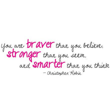 Load image into Gallery viewer, Fantastick Wall Decor - Christopher Robin Quote - Charcoal &amp; pink
