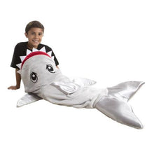 Load image into Gallery viewer, Snuggie tails shark blanket - grey

