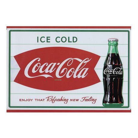 Aankopen - Coca Cola - Retro Vintage Metal Wall Plate Buy Online in Zimbabwe thedailysale.shop
