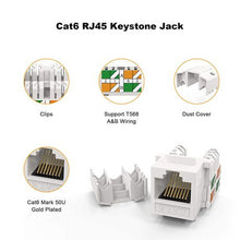 Load image into Gallery viewer, 20PC Cat6 RJ45 Keystone Jack Connector
