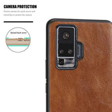 Load image into Gallery viewer, Cre8tive PU Leather Case for Vivo X50 (Brown)

