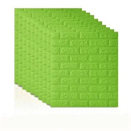 10 Piece 3D Wall  Self-Adhesive Waterproof Wallpaper Panel  GREEN Buy Online in Zimbabwe thedailysale.shop