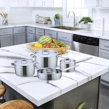 Load image into Gallery viewer, 7 Piece Heavy Bottom Stainless Steel Induction Ready Cookware Set
