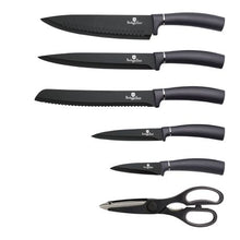 Load image into Gallery viewer, Berlinger Haus 7-Piece Non-Stick Knife Set With Steel Stand - Carbon Pro
