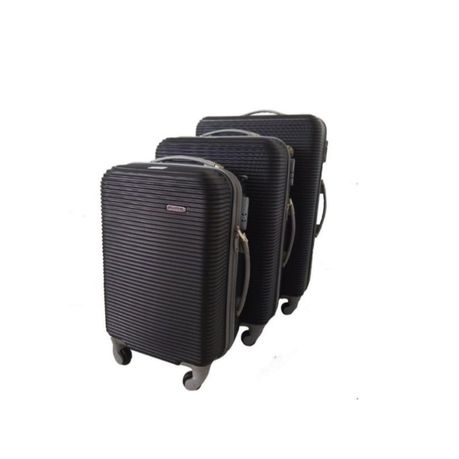 3 Piece Hard Outer Shell Luggage Set - Black Buy Online in Zimbabwe thedailysale.shop