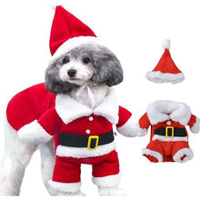 Load image into Gallery viewer, Pet 'Walking' Christmas Santa Costume with Arms and Hat Accessory - Large
