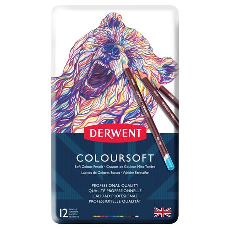 Derwent Coloursoft Pencils - Tin of 12 Buy Online in Zimbabwe thedailysale.shop