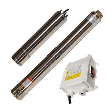 Load image into Gallery viewer, 1.5 Kw, 4 INCH, Borehole Combo, Motor, Pump, Control Box - 220V, Hurricane
