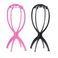 Load image into Gallery viewer, Mannequin Wig Stand Holders (Pink &amp; Black) - Set of 2
