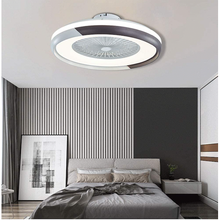 Load image into Gallery viewer, Space Saving LED Ceiling Fan with Remote - Black &amp; White
