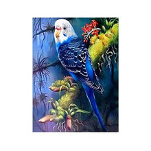 Load image into Gallery viewer, Diamond Painting DIY Kit, Round diamonds, 40x30cm- Blue Parrot
