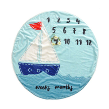 Load image into Gallery viewer, Baba Jay Baby Monthly Milestone Blanket - Boat
