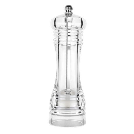 Acrylic and Stainless Steel Salt or Pepper Grinder (16cm)
