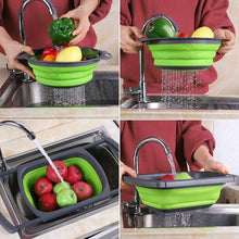 Load image into Gallery viewer, Silver Kitchen Colander Set - 3 Piece - Collapsible - Multi-Functional
