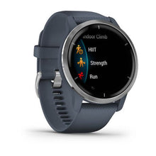 Load image into Gallery viewer, Garmin Venu 2 Smartwatch - Silver Bezel with Granite Blue Case and Silicone Band
