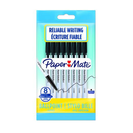 PAPER MATE 045 Capped Ball Pen - Black 8's Buy Online in Zimbabwe thedailysale.shop