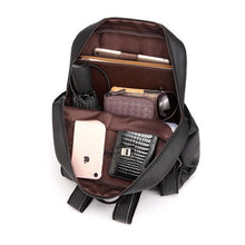 Load image into Gallery viewer, Leather Backpack Black

